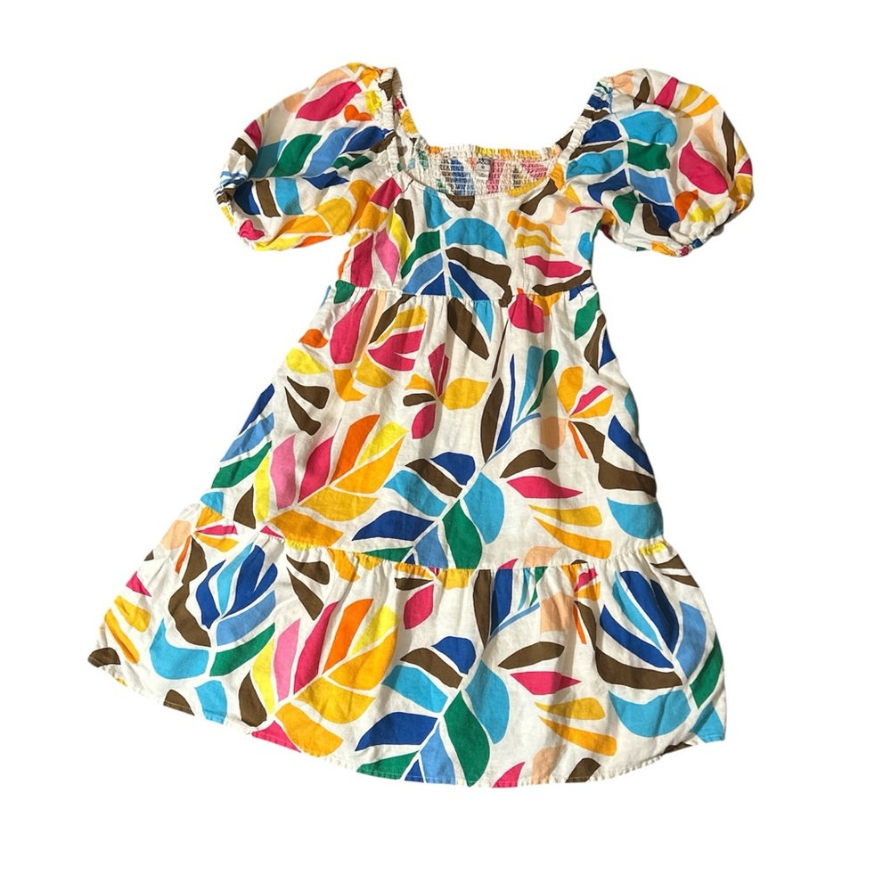 Tabitha Brown Colorful Botanical Puff Sleeve Mini Dress |
Small
